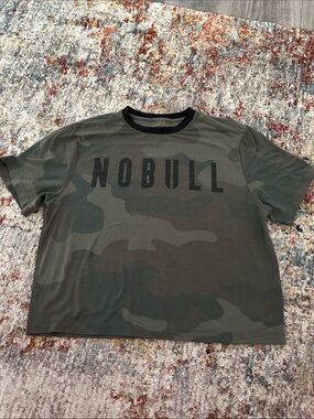 NOBULL Olive Camo Short-Sleeve Crop Tee